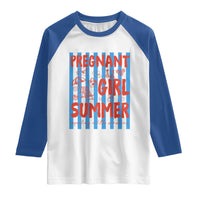 Pregnant Girl Summer Raglan Shirt Funny Beach Pregnancy Announcement