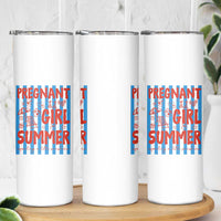 Pregnant Girl Summer Skinny Tumbler Funny Beach Pregnancy Announcement