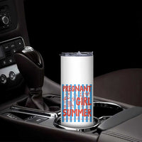 Pregnant Girl Summer Skinny Tumbler Funny Beach Pregnancy Announcement