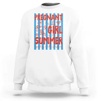Pregnant Girl Summer Sweatshirt Funny Beach Pregnancy Announcement