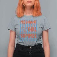 Pregnant Girl Summer T Shirt For Women Funny Beach Pregnancy Announcement