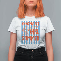 Pregnant Girl Summer T Shirt For Women Funny Beach Pregnancy Announcement