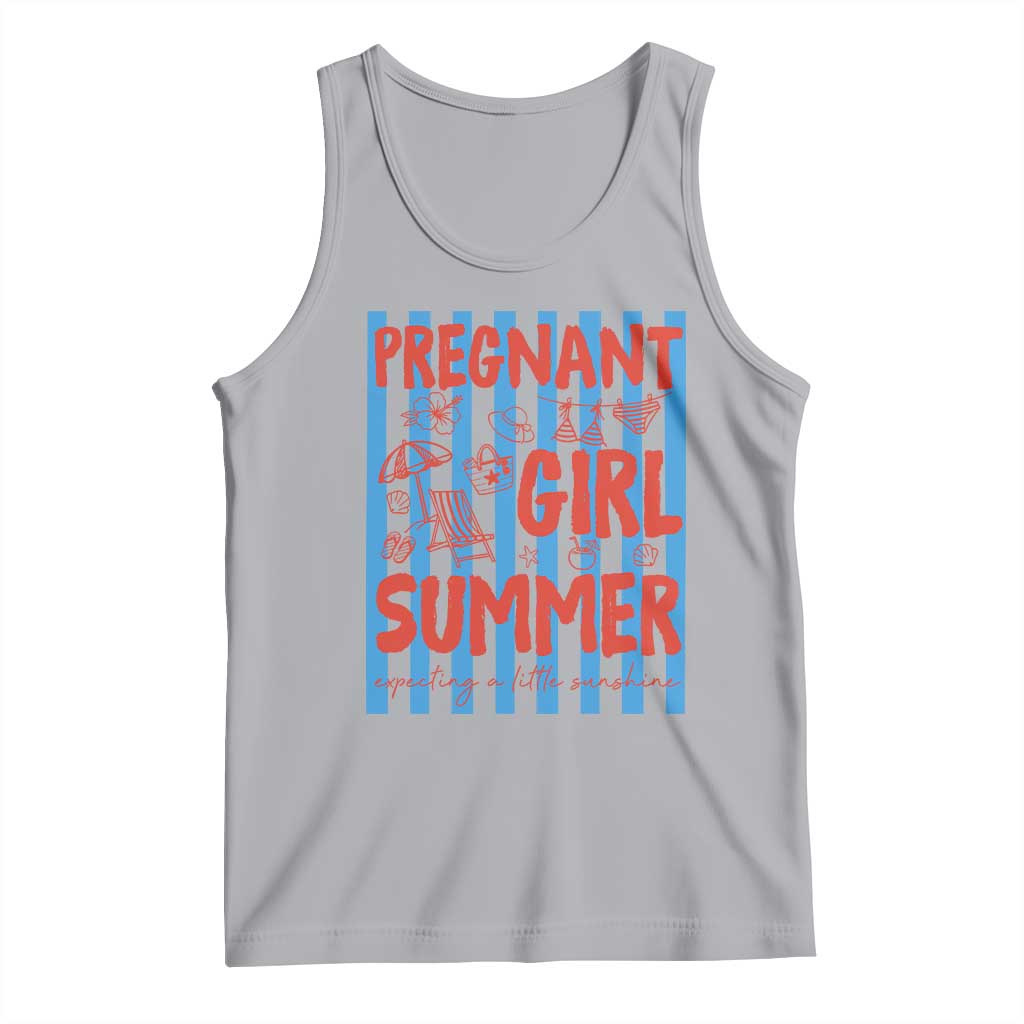 Pregnant Girl Summer Tank Top Funny Beach Pregnancy Announcement