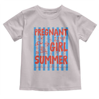 Pregnant Girl Summer Toddler T Shirt Funny Beach Pregnancy Announcement