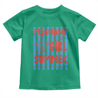 Pregnant Girl Summer Toddler T Shirt Funny Beach Pregnancy Announcement