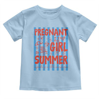 Pregnant Girl Summer Toddler T Shirt Funny Beach Pregnancy Announcement