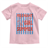 Pregnant Girl Summer Toddler T Shirt Funny Beach Pregnancy Announcement