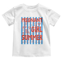 Pregnant Girl Summer Toddler T Shirt Funny Beach Pregnancy Announcement