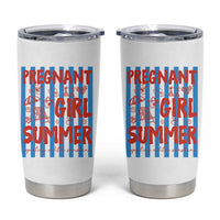 Pregnant Girl Summer Tumbler Cup Funny Beach Pregnancy Announcement
