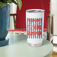 Pregnant Girl Summer Tumbler Cup Funny Beach Pregnancy Announcement