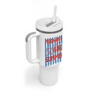 Pregnant Girl Summer Tumbler With Handle Funny Beach Pregnancy Announcement