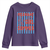 Pregnant Girl Summer Youth Sweatshirt Funny Beach Pregnancy Announcement