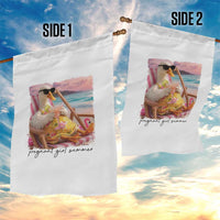Pregnant Girl Summer Goose Mom Garden Flag Funny Pregnancy Announcement
