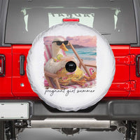 Pregnant Girl Summer Goose Mom Spare Tire Cover Funny Pregnancy Announcement