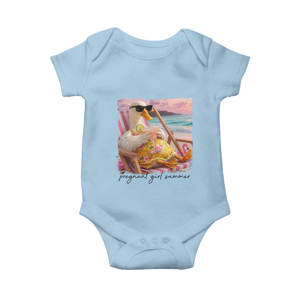 Pregnant Girl Summer Goose Mom Baby Onesie Funny Pregnancy Announcement