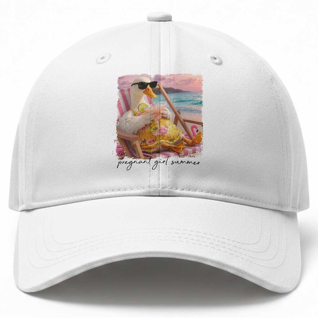 Pregnant Girl Summer Goose Mom Baseball Cap Funny Pregnancy Announcement