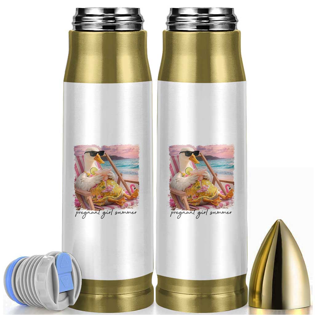 Pregnant Girl Summer Goose Mom Bullet Tumbler Funny Pregnancy Announcement
