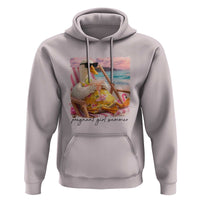 Pregnant Girl Summer Goose Mom Hoodie Funny Pregnancy Announcement