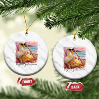 Pregnant Girl Summer Goose Mom Ceramic Ornament Funny Pregnancy Announcement
