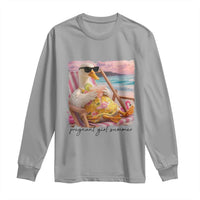 Pregnant Girl Summer Goose Mom Long Sleeve Shirt Funny Pregnancy Announcement