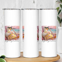 Pregnant Girl Summer Goose Mom Skinny Tumbler Funny Pregnancy Announcement