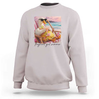 Pregnant Girl Summer Goose Mom Sweatshirt Funny Pregnancy Announcement