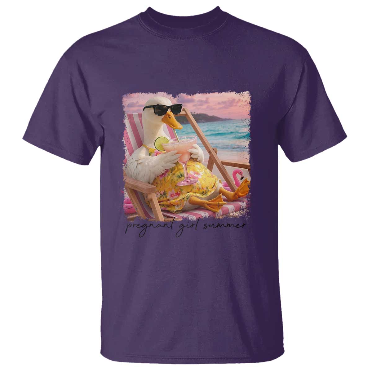 Pregnant Girl Summer Goose Mom T Shirt Funny Pregnancy Announcement