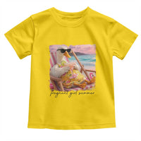 Pregnant Girl Summer Goose Mom Toddler T Shirt Funny Pregnancy Announcement