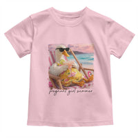 Pregnant Girl Summer Goose Mom Toddler T Shirt Funny Pregnancy Announcement