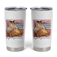 Pregnant Girl Summer Goose Mom Tumbler Cup Funny Pregnancy Announcement