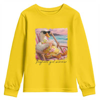Pregnant Girl Summer Goose Mom Youth Sweatshirt Funny Pregnancy Announcement