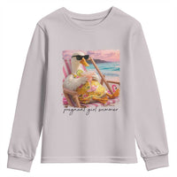 Pregnant Girl Summer Goose Mom Youth Sweatshirt Funny Pregnancy Announcement