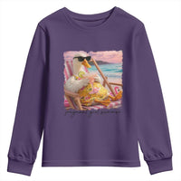 Pregnant Girl Summer Goose Mom Youth Sweatshirt Funny Pregnancy Announcement