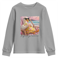 Pregnant Girl Summer Goose Mom Youth Sweatshirt Funny Pregnancy Announcement