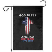 God Bless America 250 Years 1776-2026 Garden Flag Christian Cross Flag