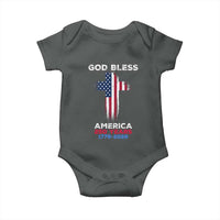 God Bless America 250 Years 1776-2026 Baby Onesie Christian Cross Flag