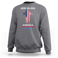 God Bless America 250 Years 1776-2026 Sweatshirt Christian Cross Flag