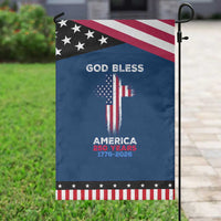 God Bless America 250 Years 1776-2026 Patriotic Garden Flag Christian Cross Flag