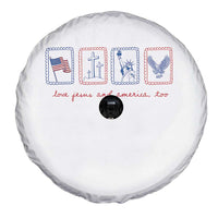 Loves Jesus and America Too Spare Tire Cover 4th of July Christian