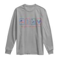 Loves Jesus and America Too Long Sleeve Shirt 4th of July Christian