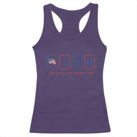 Loves Jesus and America Too Racerback Tank Top 4th of July Christian