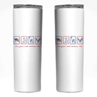 Loves Jesus and America Too Skinny Tumbler 4th of July Christian