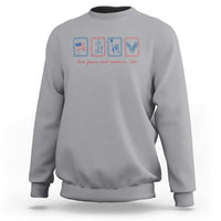 Loves Jesus and America Too Sweatshirt 4th of July Christian