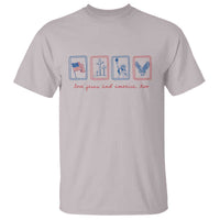 Loves Jesus and America Too T Shirt 4th of July Christian