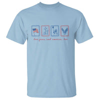 Loves Jesus and America Too T Shirt 4th of July Christian