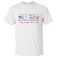 Loves Jesus and America Too T Shirt 4th of July Christian