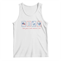Loves Jesus and America Too Tank Top 4th of July Christian