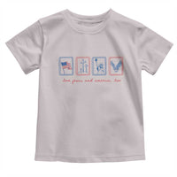 Loves Jesus and America Too Toddler T Shirt 4th of July Christian