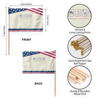 Loves Jesus and America Too Patriotic Handheld Flag 4th of July Christian