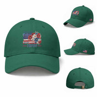 America Needs Jesus Baseball Cap Christian Floral US Flag 4th of July